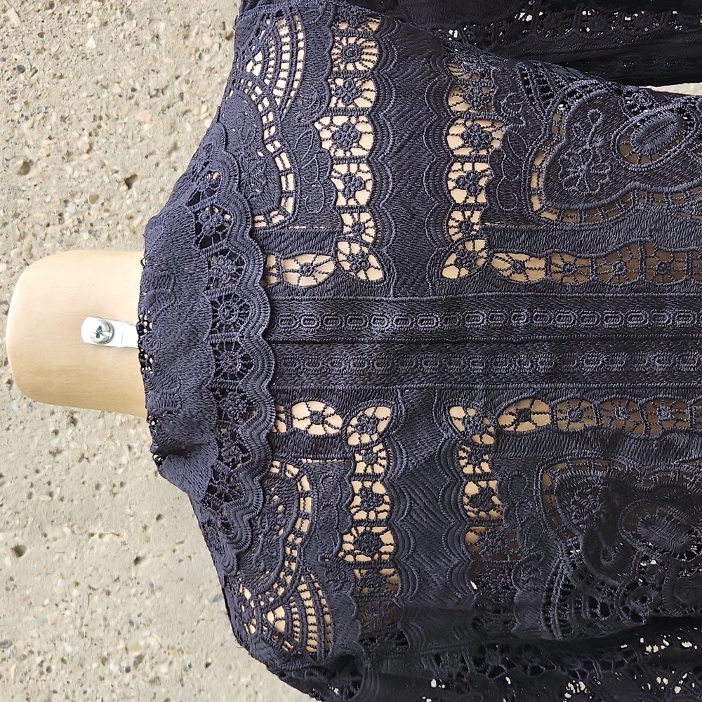 Joie black lace blouse - Picture 10 of 12